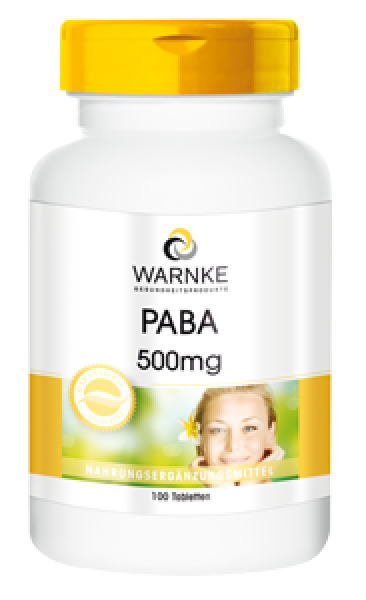 PABA 500mg, Para-Aminobenzoesäure, 100 Tabletten, vegan